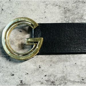 Gucci Leather Belt With G Buckle